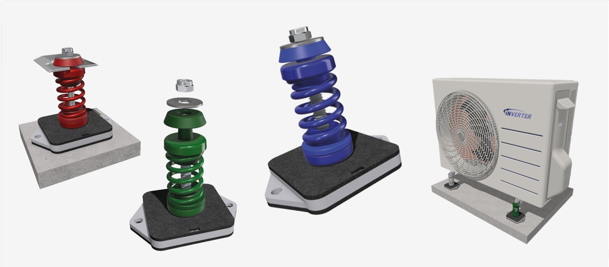 amortisseurs anti vibration pour pac